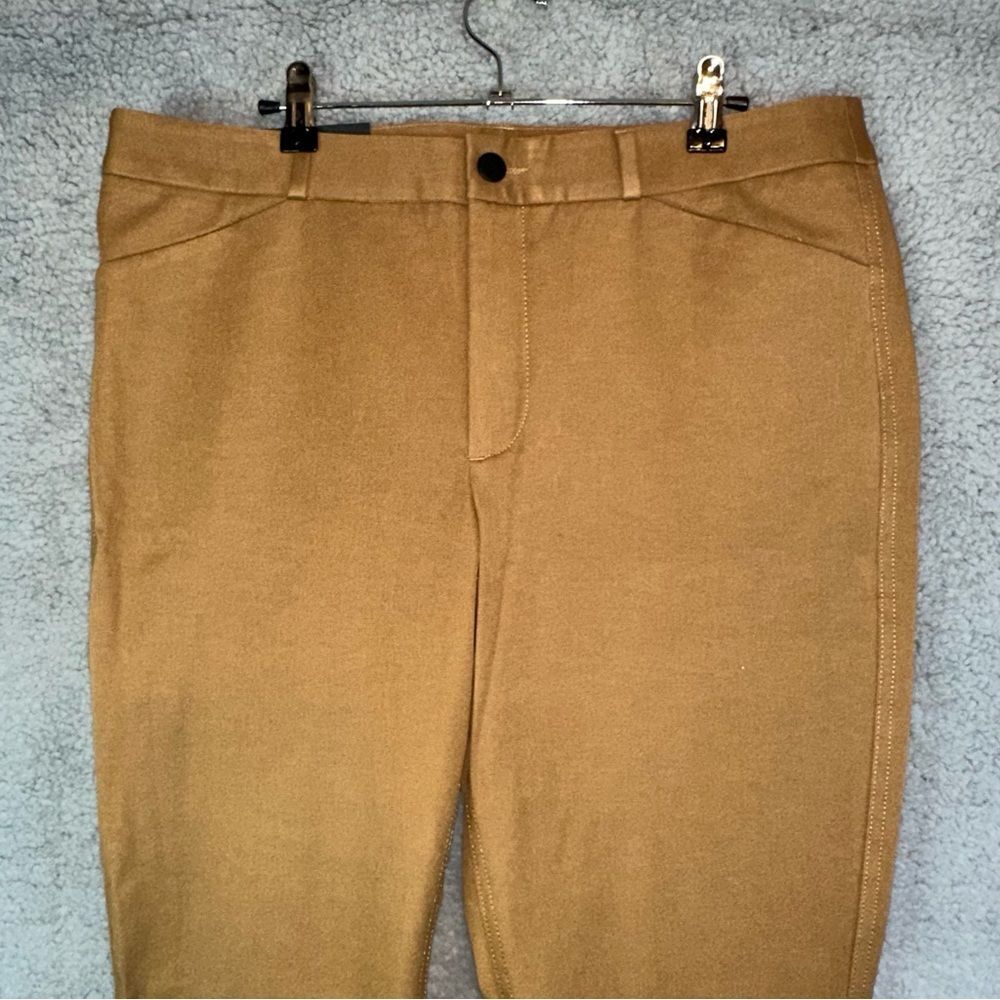 Banana Republic Pants Women's 12 Tan Sloan Straight Camel High Waist BI-Stretch - Picture 4 of 10